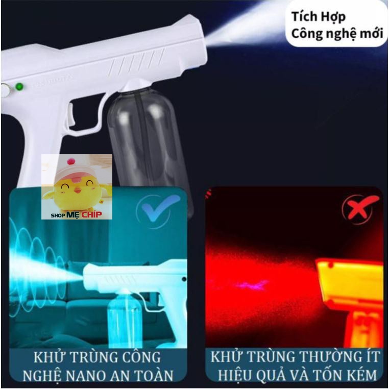 Máy Khử Khuẩn Nano Cầm Tay Atomizer 8 Led ❤️BẢO HÀNH 12 THÁNG❤️ Súng Phun Xịt Khuẩn Khử Trùng Nano An Toàn Tiện Lợi