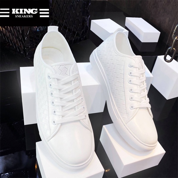 Giày nam thể thao sneaker thời trang màu trắng đẹp giá rẻ đế bằng Hot Trend 2021 cao cấp mã CDT06