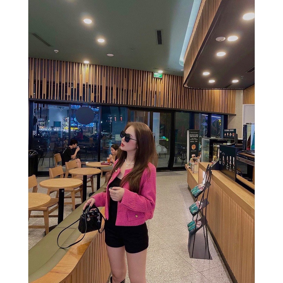 Áo Khoác Dạ Tweed Cúc Đồng 4 Màu 2 Lớp Có Đệm Vai  - Sarang Clothing