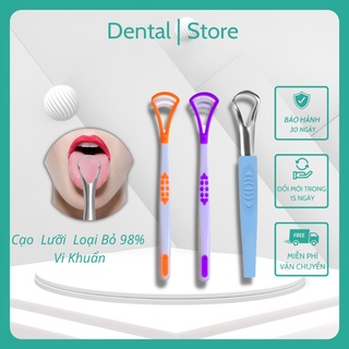 Dụng cụ cạo lưỡi vệ sinh răng miệng bằng thép,nhựa không rỉ nội địa trung cao cấp-tiện dụng