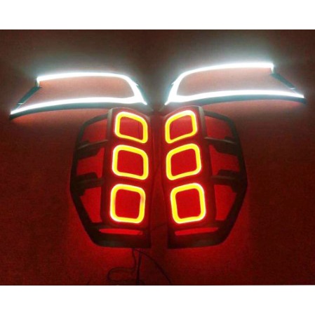 Ốp viền đèn Pha, Hậu xe Ford Ranger 2014-2021 có đèn LED siêu sáng, siêu đẹp