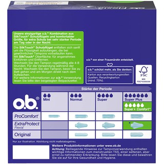 Băng vệ sinh tampon ob flexia size super plus 36st Đức