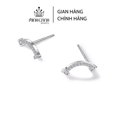 Bông Tai Bạc Hình Mặt Cười Smile - Minh Canh Jewelry