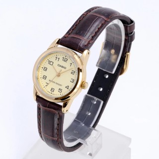 Hot đồng hồ nữ dây da casio chính hãng anh khuê ltp-v001gl-9budf chống nước tuyệt đối