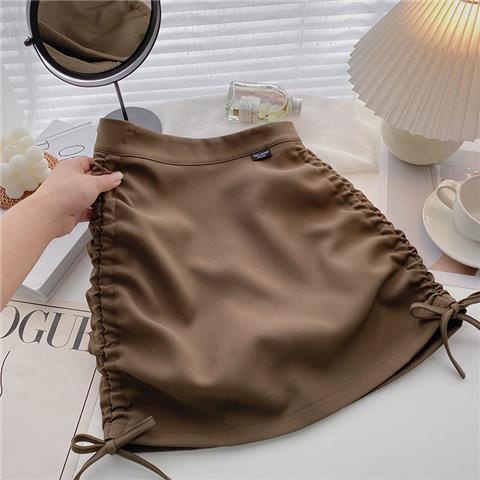 Chân Váy Ngắn Chữ a Lưng Cao Thiết Kế Dây Rút Thời Trang Mùa Thu Mới Cho Nữ