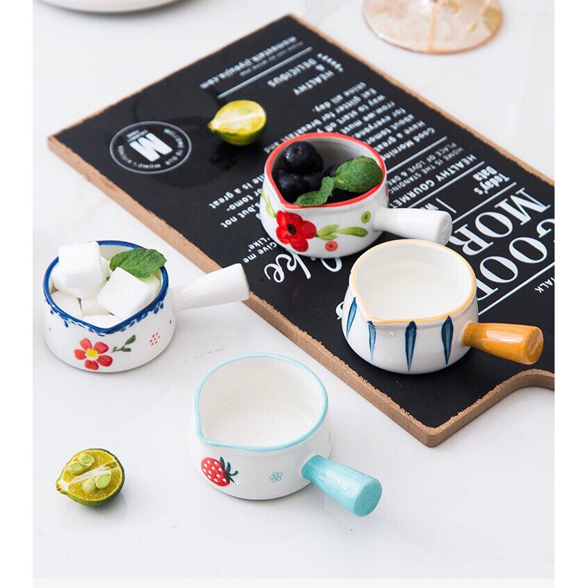 Bát Sứ Tách Rót có tay cầm, Đựng nước sốt, Decor xinh xắn [HomeMyStore]