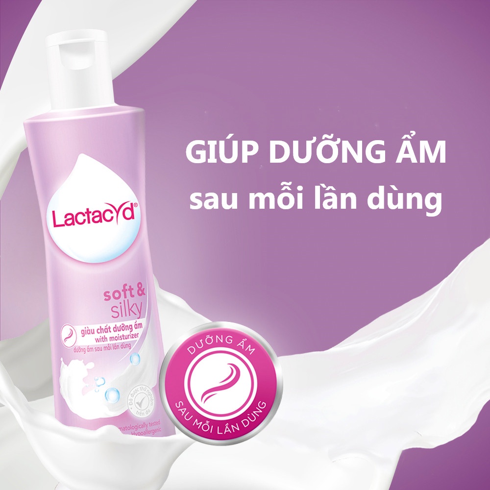 DUNG DỊCH VỆ SINH LACTACYD SOFT &amp; SILKY 250ML