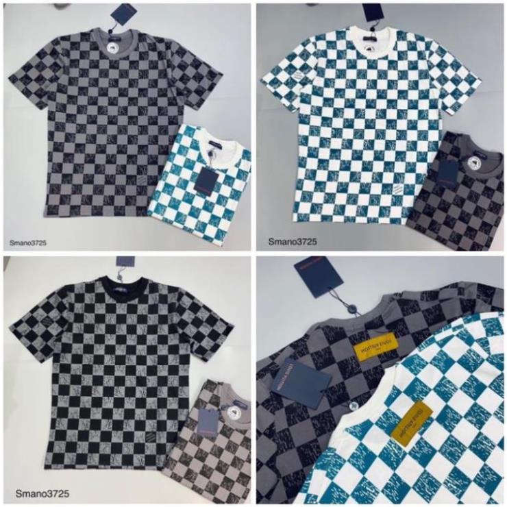 Áo Phông Nam LV Kẻ Caro Mới Nhất - Áo Phông Nam Chất Cotton Cực Đẹp ! *