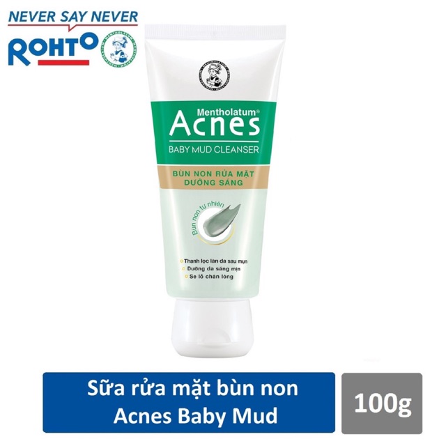 Bùn non rửa mặt dưỡng sáng Acnes Baby Mud Cleanser 100g