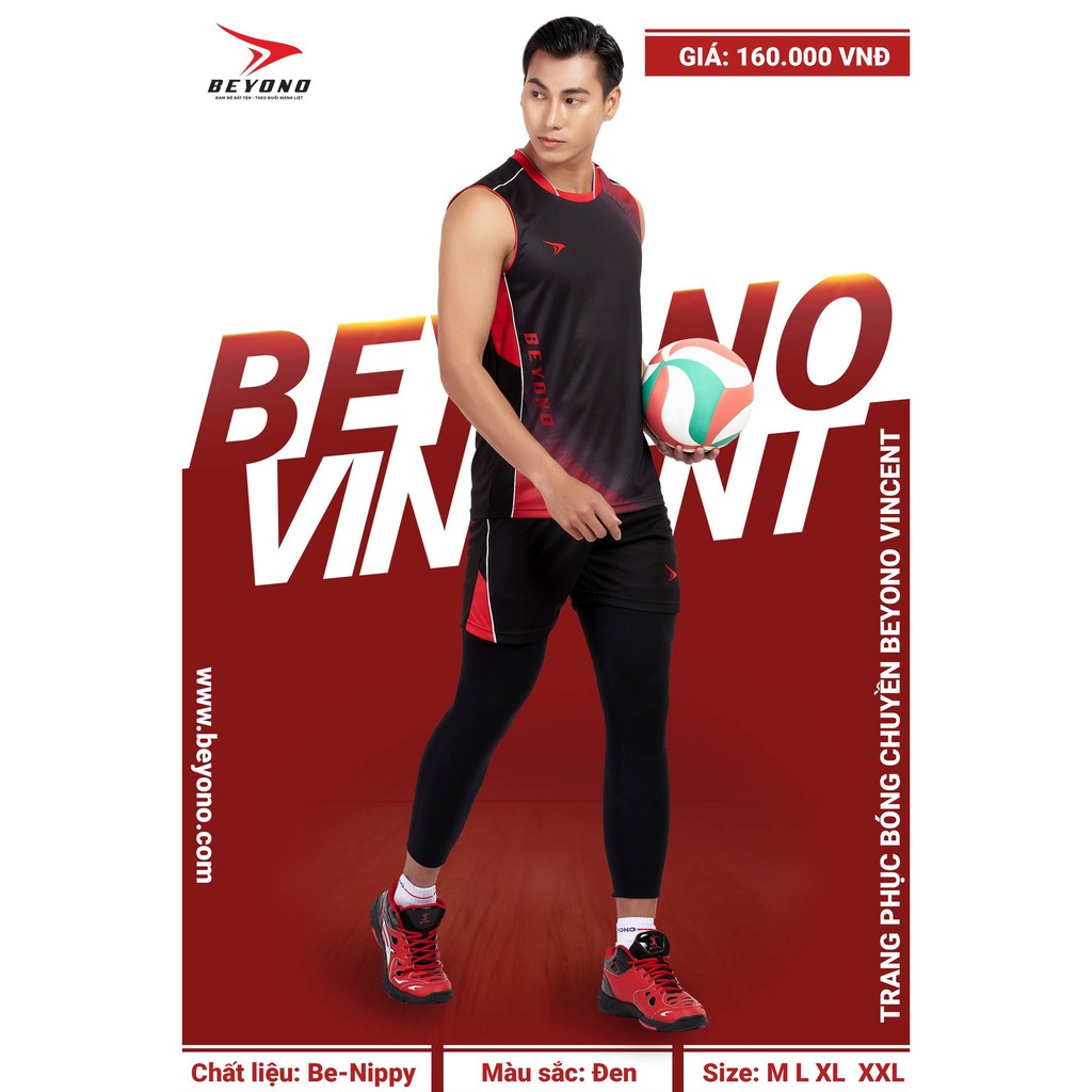 - Bộ bóng chuyền sát nách nam Beyono chính hãng 04 màu mới