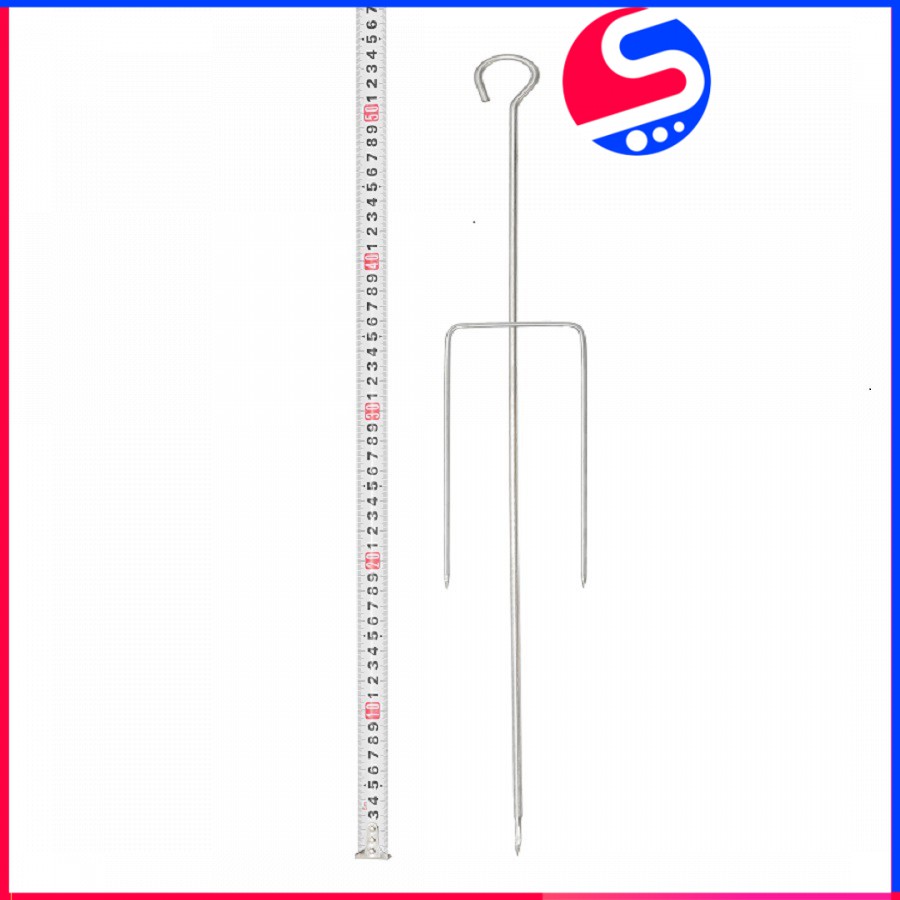 Xiên que đinh ba Inox 100% 304 cao cấp không han gỉ, dài 53cm, đa năng, dùng cho nhiều loại bếp nướng. Dụng cụ nhà bếp