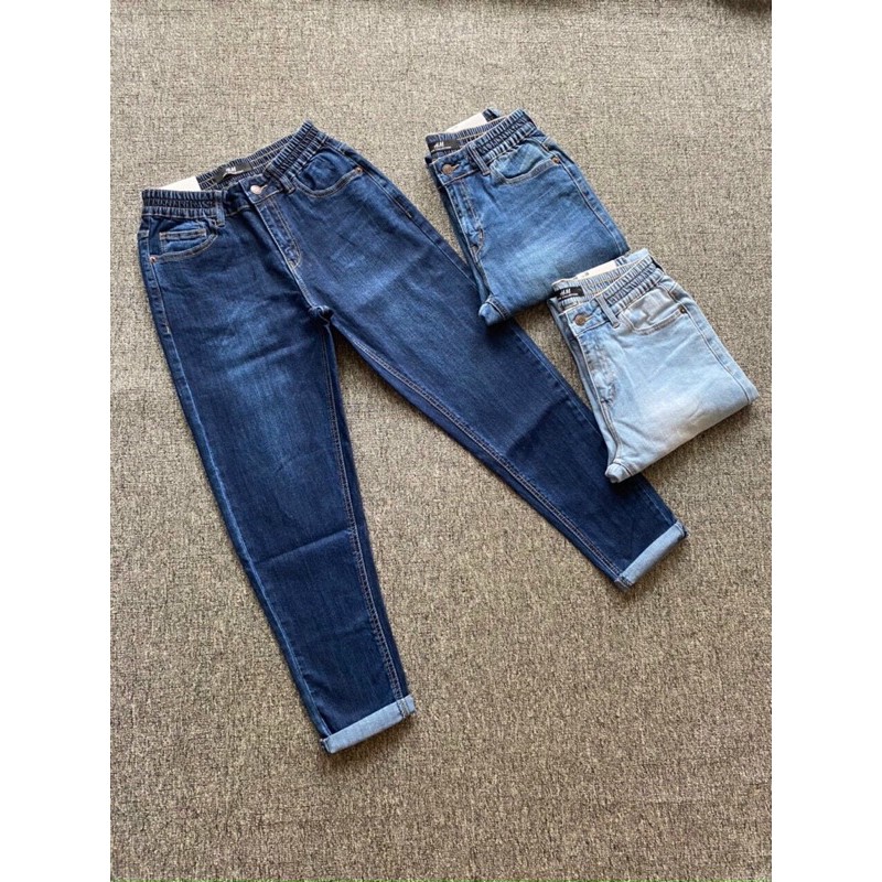 Quần baggy lưng thun dây kéo