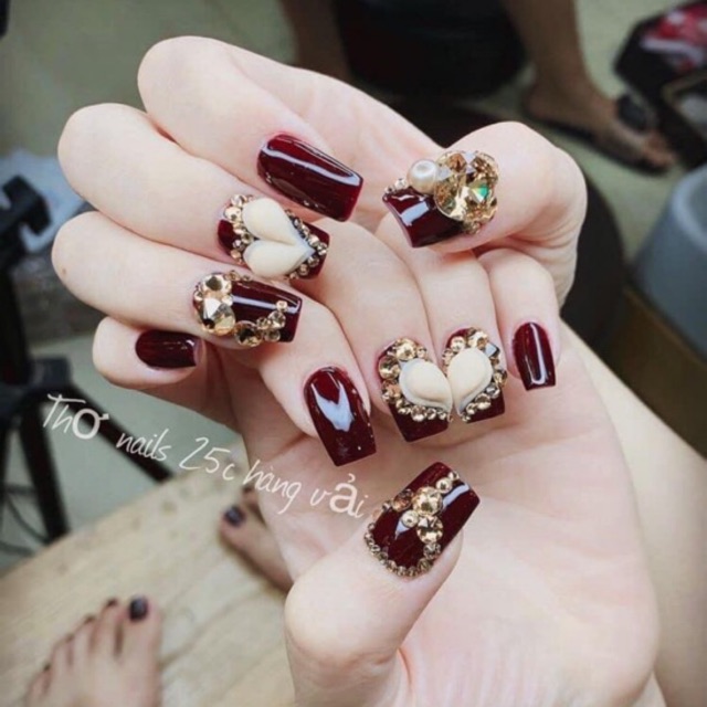 hoa bột nail, tim, 6k/1b (12k/2b)