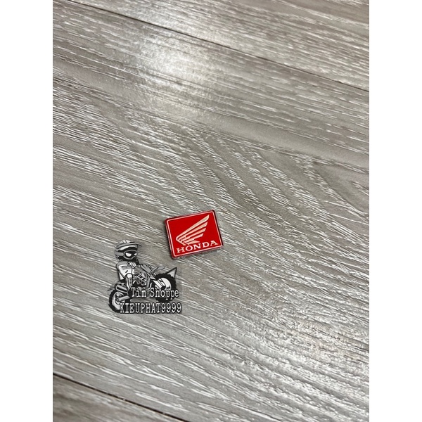 Logo Honda Đen Và Đỏ Cánh Chim Nhỏ Có keo