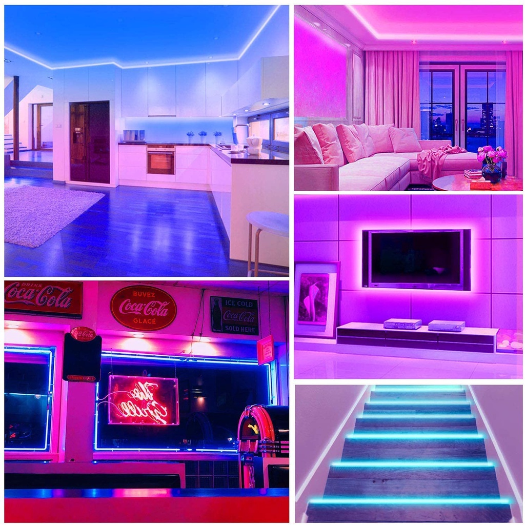 Đèn LED OSIDEN trang trí nhà cửa 16 màu bluetooth APP + điều khiển từ xa 5V USB 2835 RGB dùng trang trí phòng