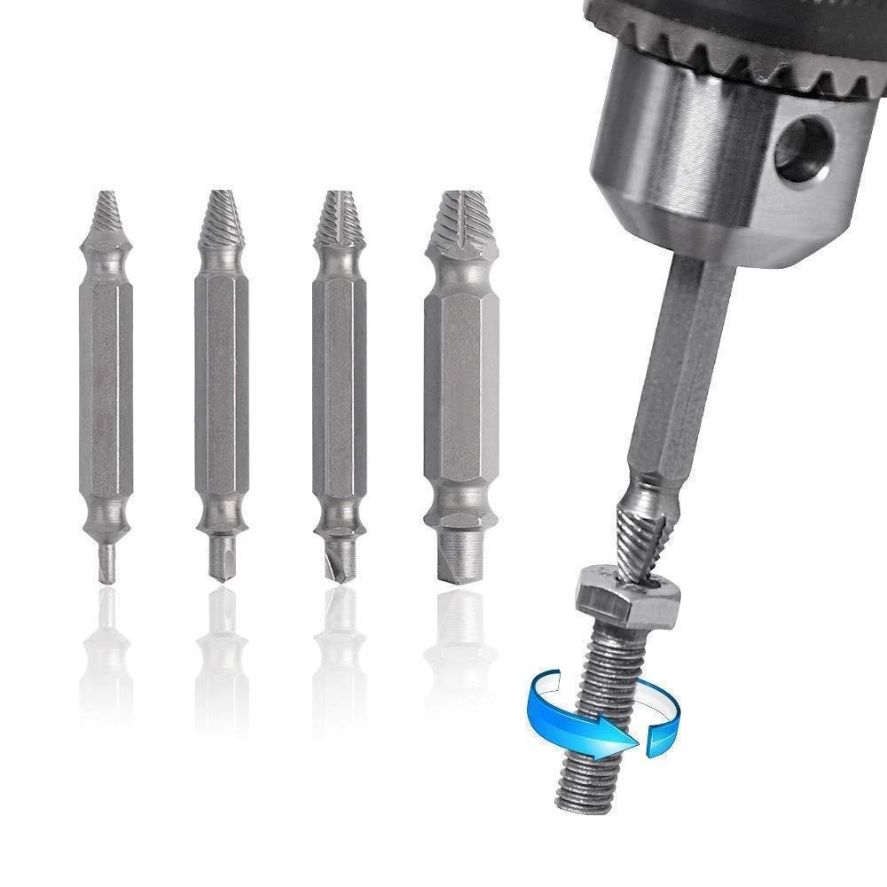 Bộ mũi khoan lấy vít - Bộ 4 mũi khoan đa năng, chống gỉ, phù hợp với tất cả đầu vít- K1750
