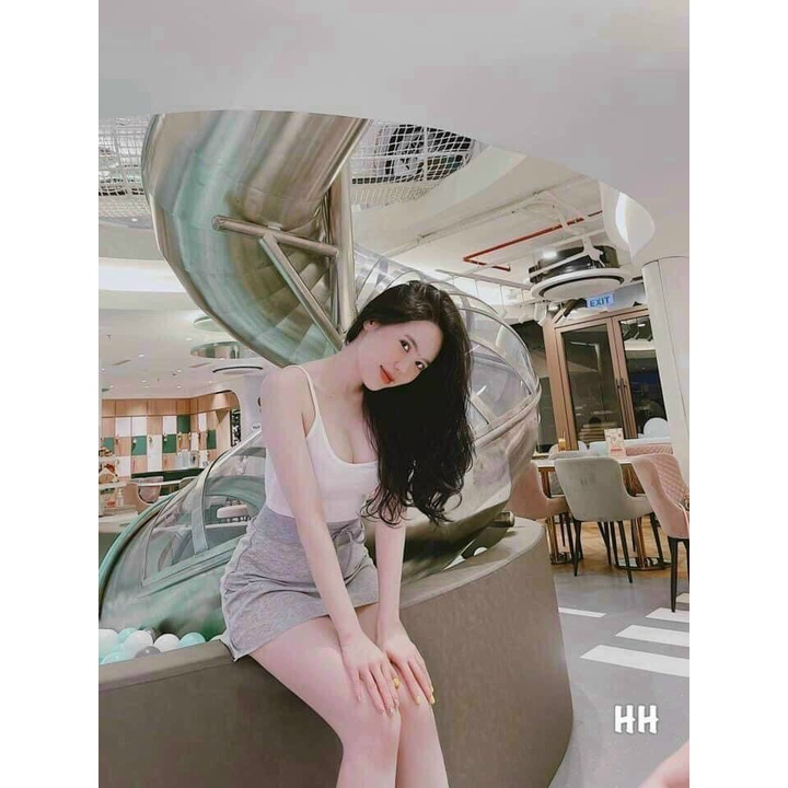 Chân váy chữ A dáng ngắn thể thao hack dáng chất thun da cá co giãn cạp chun phong cách Hàn quốc CV36