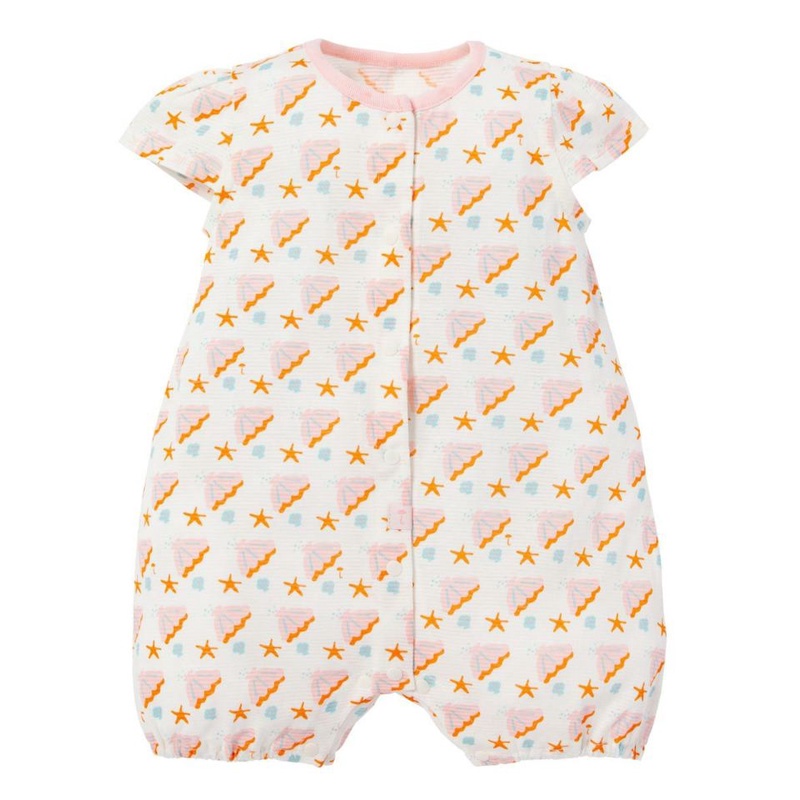 Body cotton bé gái họa tiết sò sao Mmln. HA3037
