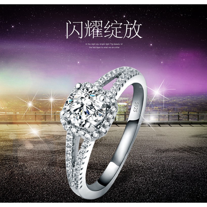 Nhẫn đeo tay kim loại đính đá lấp lánh sang trọng cao cấp cho nữ