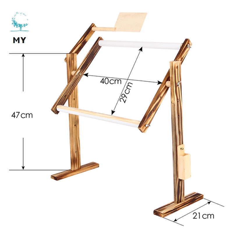 Khung đứng bằng gỗ trơn thiết kế có thể điều chỉnh tiện dụng để thêu tranh chữ thập