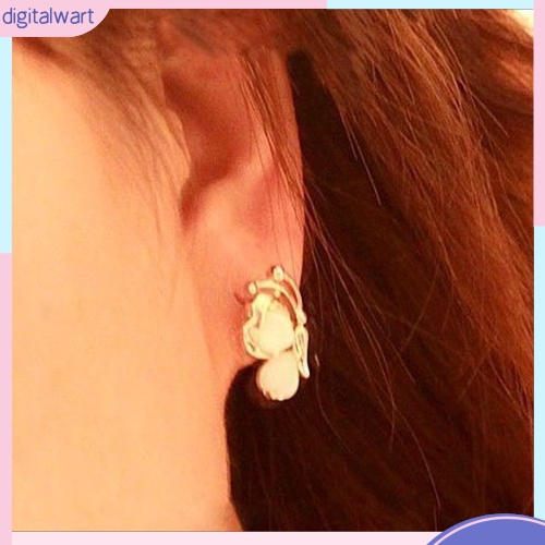 Khuyên Tai Hình Bướm Mạ Vàng Đính Đá Thời Trang Thanh Lịch Dành Cho Nữ