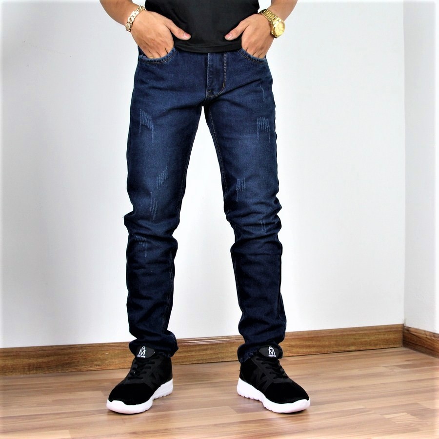 ** Quần Jean Nam Trơn XANH như hình Chất Cotton Co Giãn Dáng Ôm Ống Côn ** - Hàng nhập khẩu trực tiếp tại nhà máy - chất