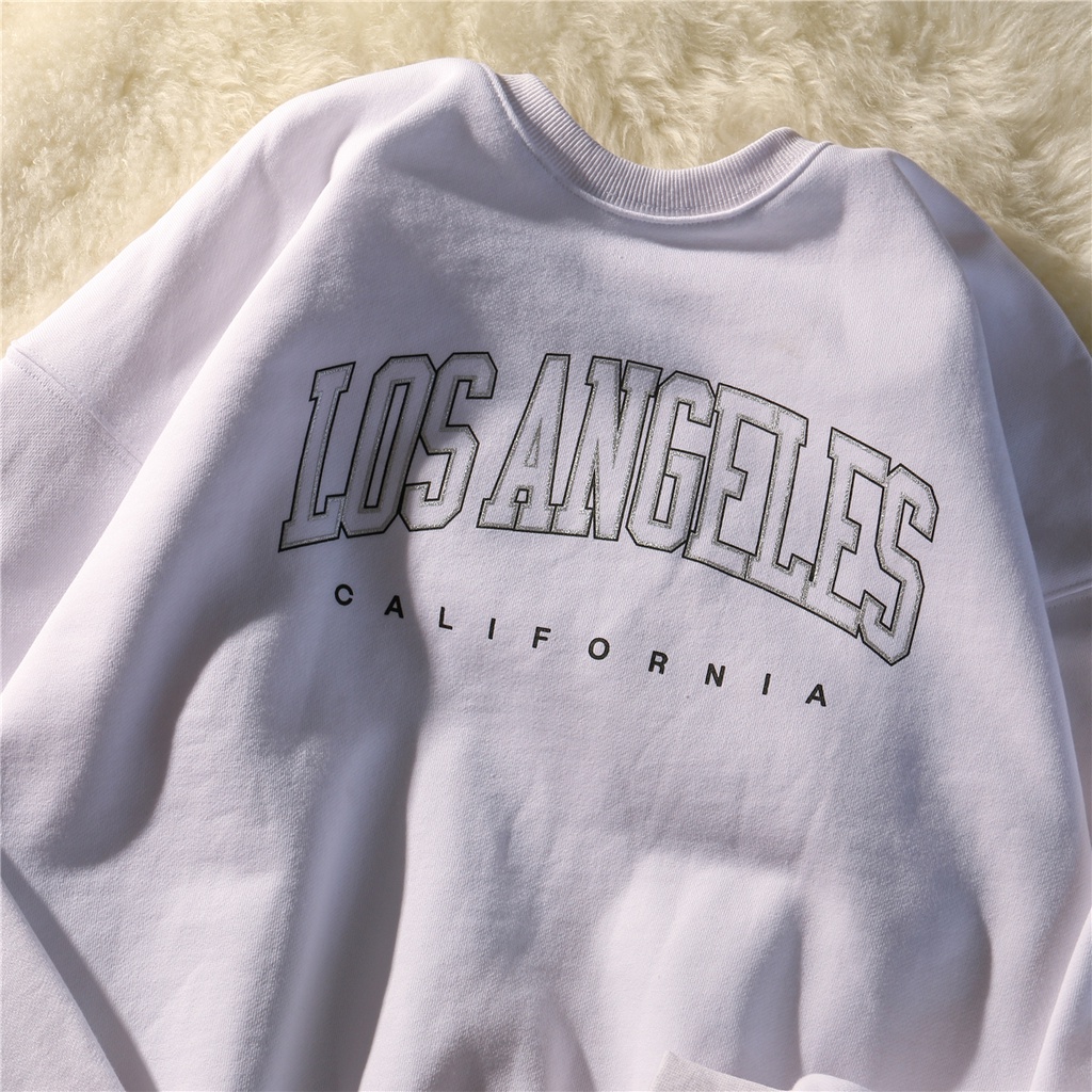 Áo Sweater LOS ANGELES Nam Nữ Unisex Form Rộng VIền Cổ Ulzzang | BigBuy360 - bigbuy360.vn