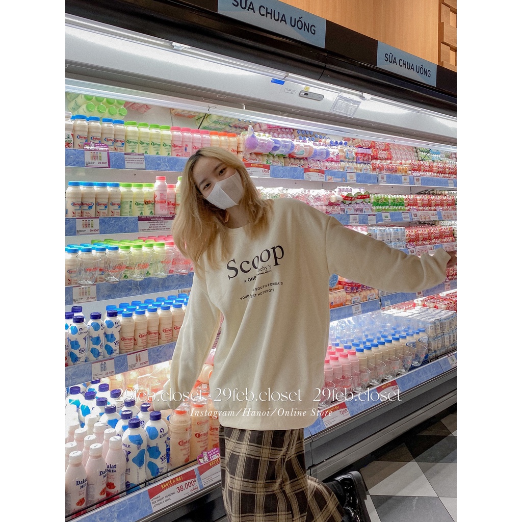 [Ảnh thật/Video] Áo sweater nỉ bông oversize thêu Morning tag 3158, mặc đôi nam nữ - 29feb.closet | BigBuy360 - bigbuy360.vn
