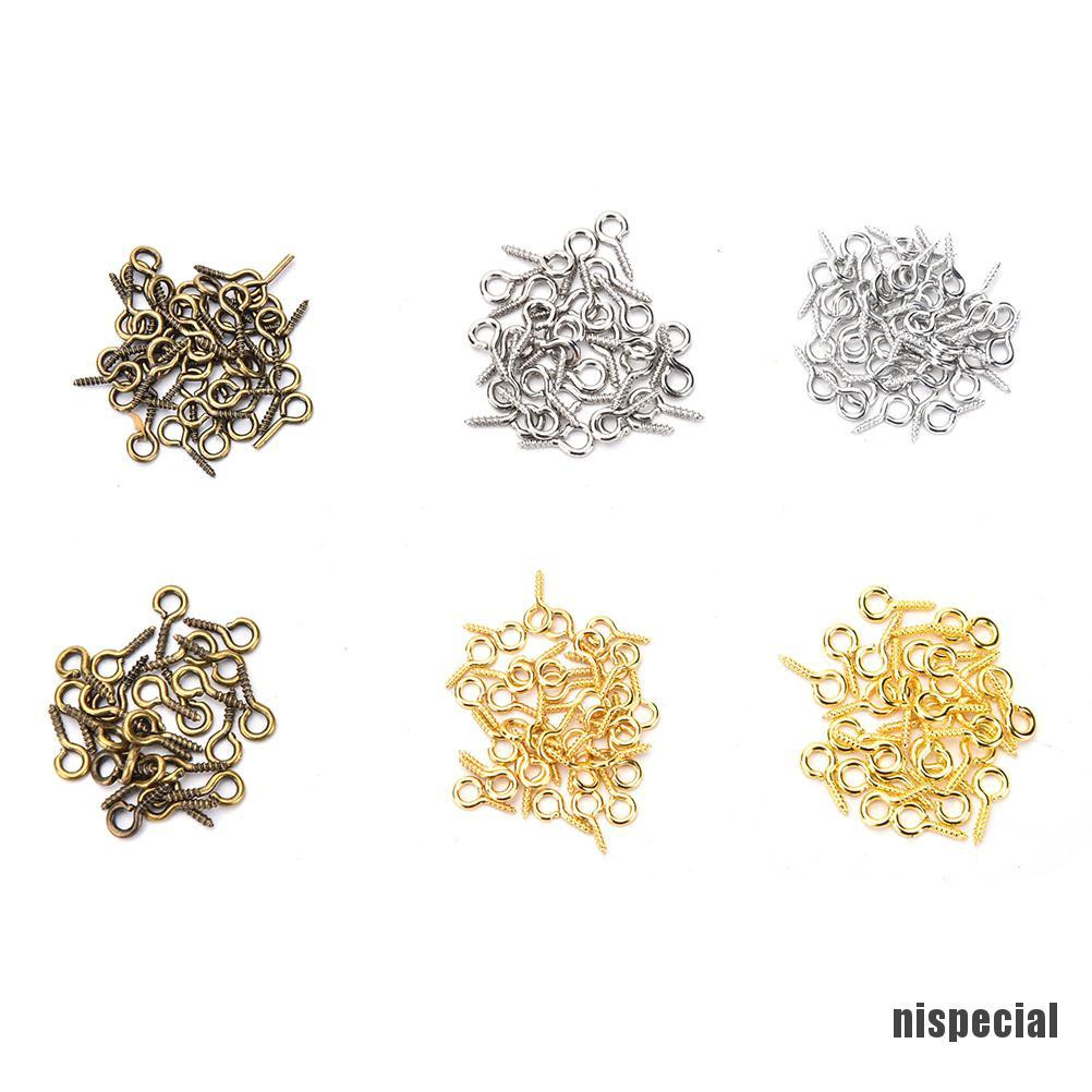 Bộ 100 Ốc Vít Nhỏ 8mm 10mm Dùng Làm Trang Sức