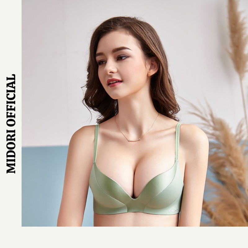 Áo lót nữ su đúc pha lụa MIDORI Áo ngực nữ tàng hình thun lạnh không gọng nâng ngực mềm mại SD07 | BigBuy360 - bigbuy360.vn