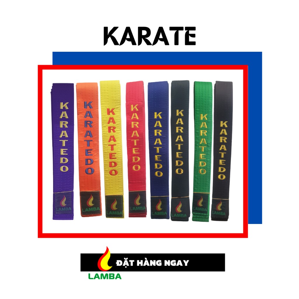 ĐAI MÀU LOẠI THƯỜNG MÔN VÕ KARATE.