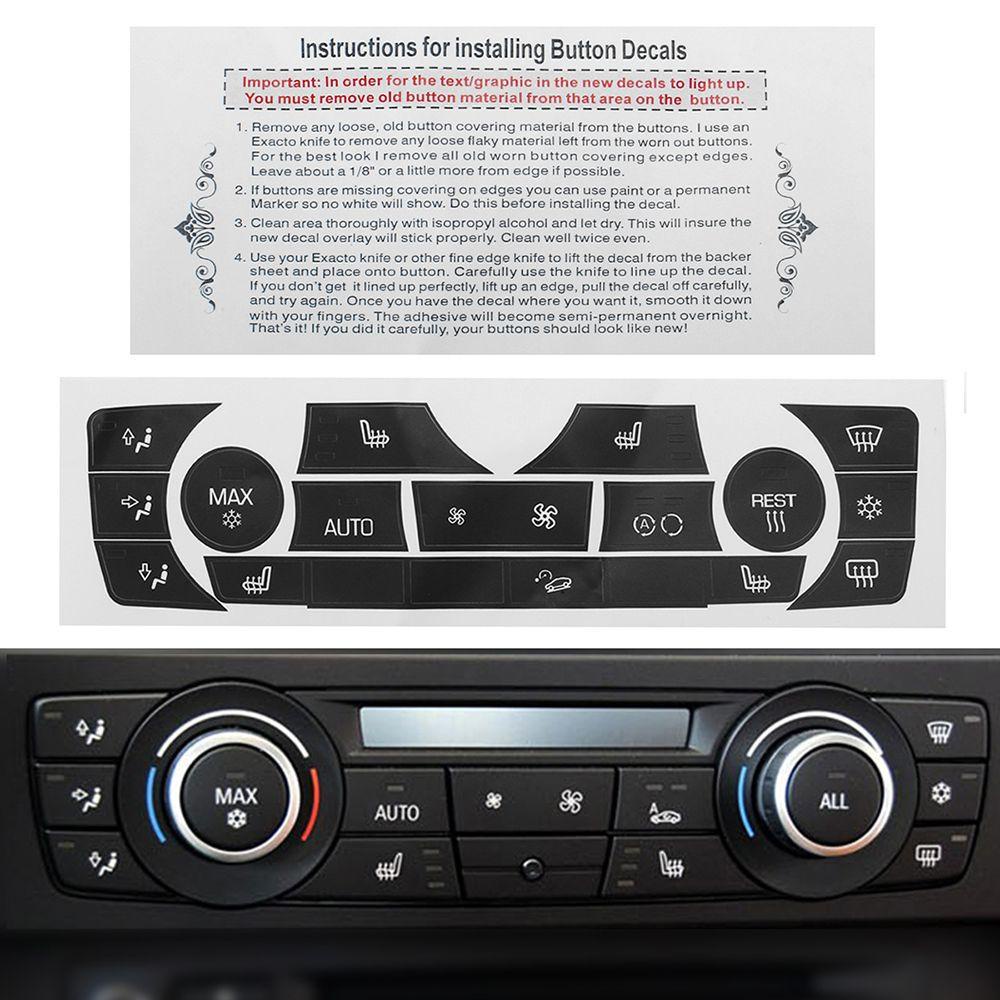 WTTLE Miếng Dán Nút Điều Khiển Xe Hơi BMW E90 E91 E92 330I 2006-2011
