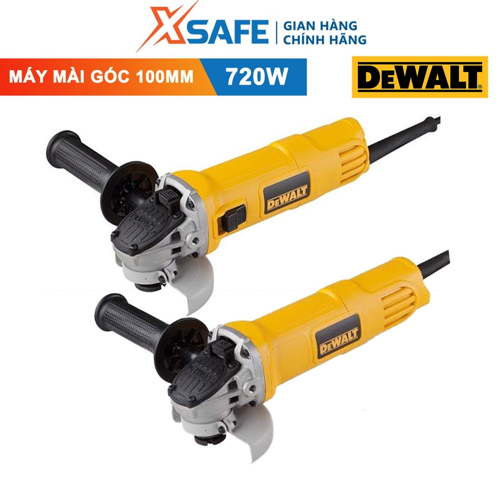 Máy mài góc cầm tay DEWALT 720W bảo vệ quá tải, tốc độ không tải 11000v/p, đĩa cắt 100mm - [CHÍNH HÃNG]