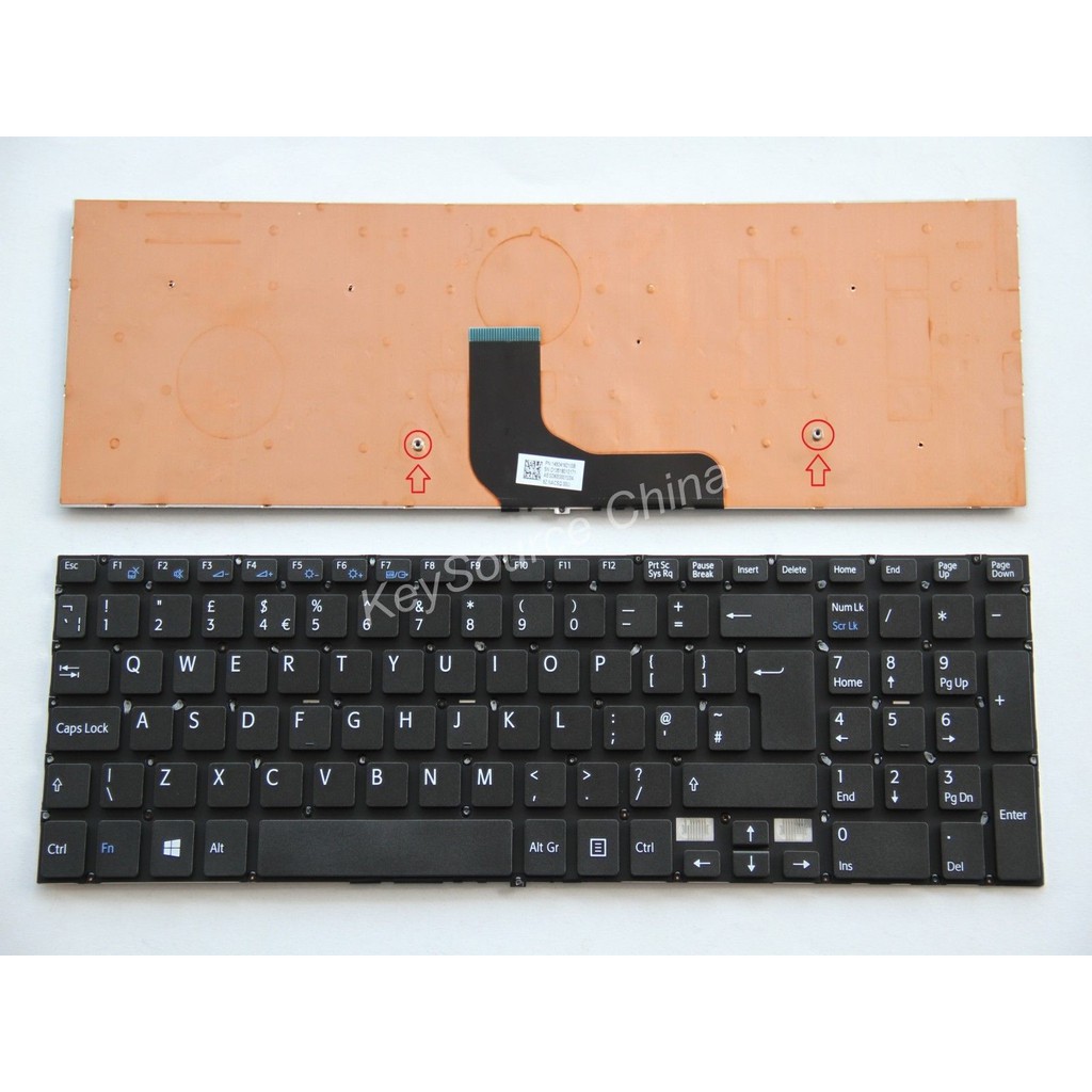 (KEYBOARD) BÀN PHÍM LAPTOP SONY SVF 15A (CÁP THẲNG) dùng cho CÁP THẲNG GIỮA: SVF15A