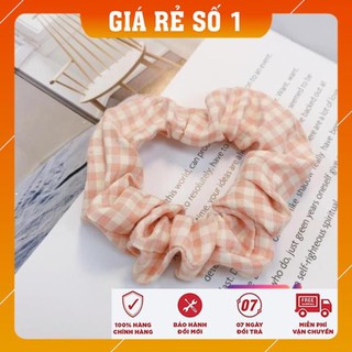 [FREESHIP - HÀNG LOAI 1] Cột tóc, buộc tóc vải Scrunchies Caro mini