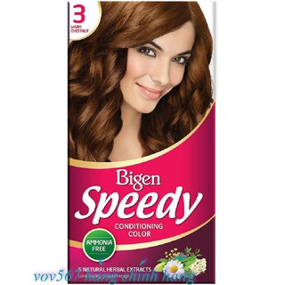 Thuốc Nhuộm Tóc Bigen 3 Nâu Vàng Ánh Đỏ Speedy Conditioning Color 100% chính hãng. vov567 cung cấp và bảo trợ.