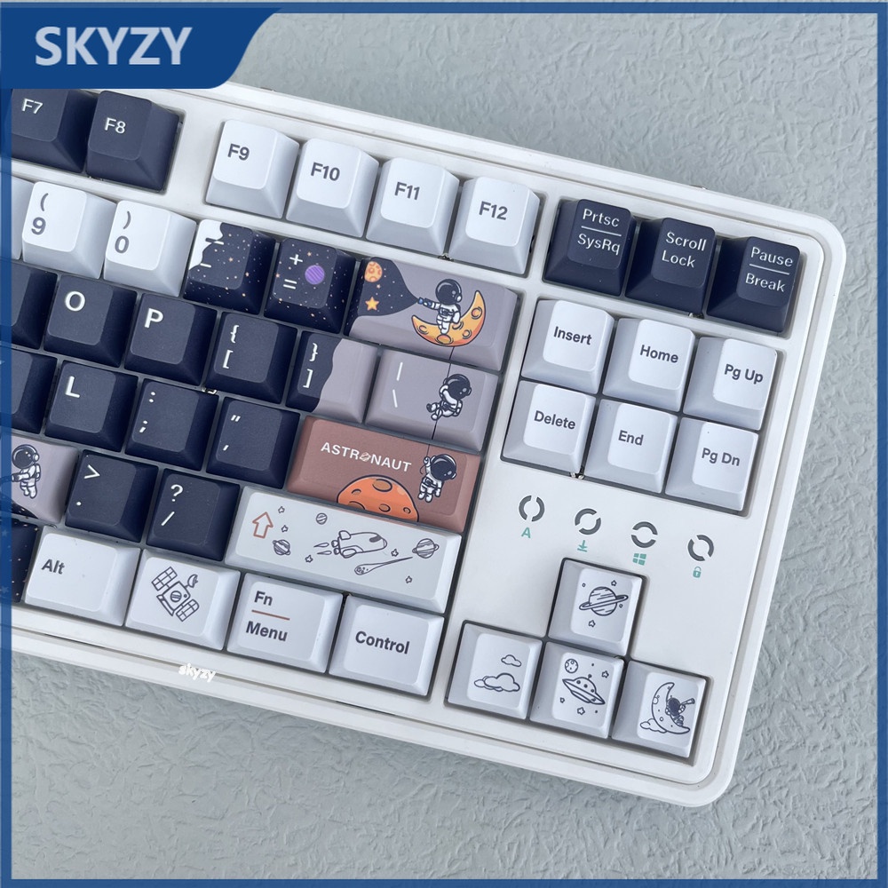 137 phím Black Astronaut Keycap Cherry Profile người không gian anime PBT DYE SUB bàn phím cơ học keycap
