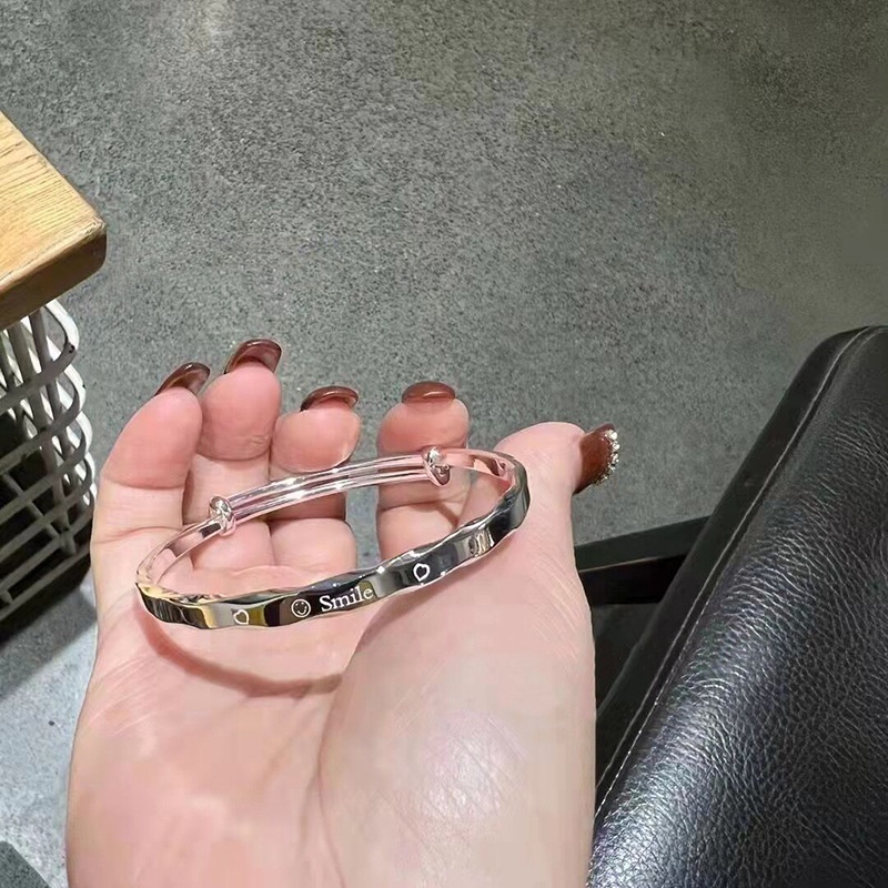 Nữ thời trang đơn giản Vòng tay mặt cười Vòng tay cá tính có thể điều chỉnh