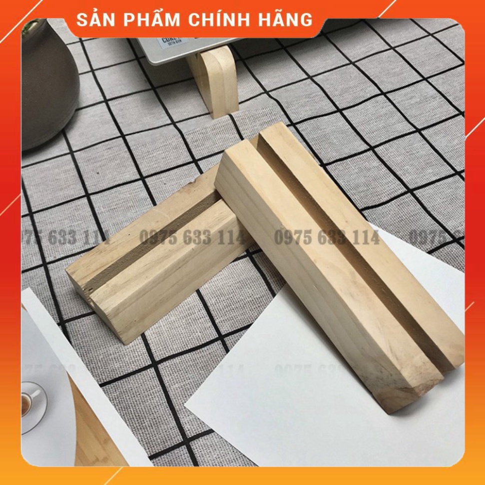 Thanh kẹp giữ ảnhFREESHIP Đế gỗ giữ thiệp decor cao cấp, phụ kiện trang trí phong cách Hàn Quốc