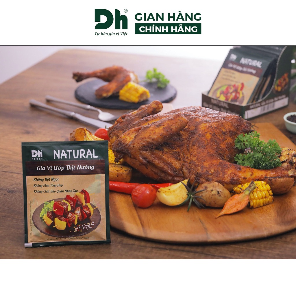 Gia vị ướp thịt nướng Natural DH Foods nêm sẵn thành phần tự nhiên gói 10gr - DHGVT88