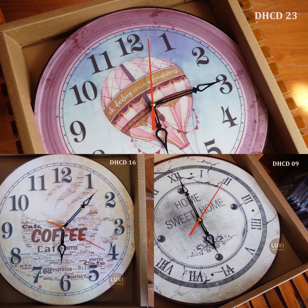 Đồng hồ Vintage treo tường nhiều mẫu mã LUXI decor