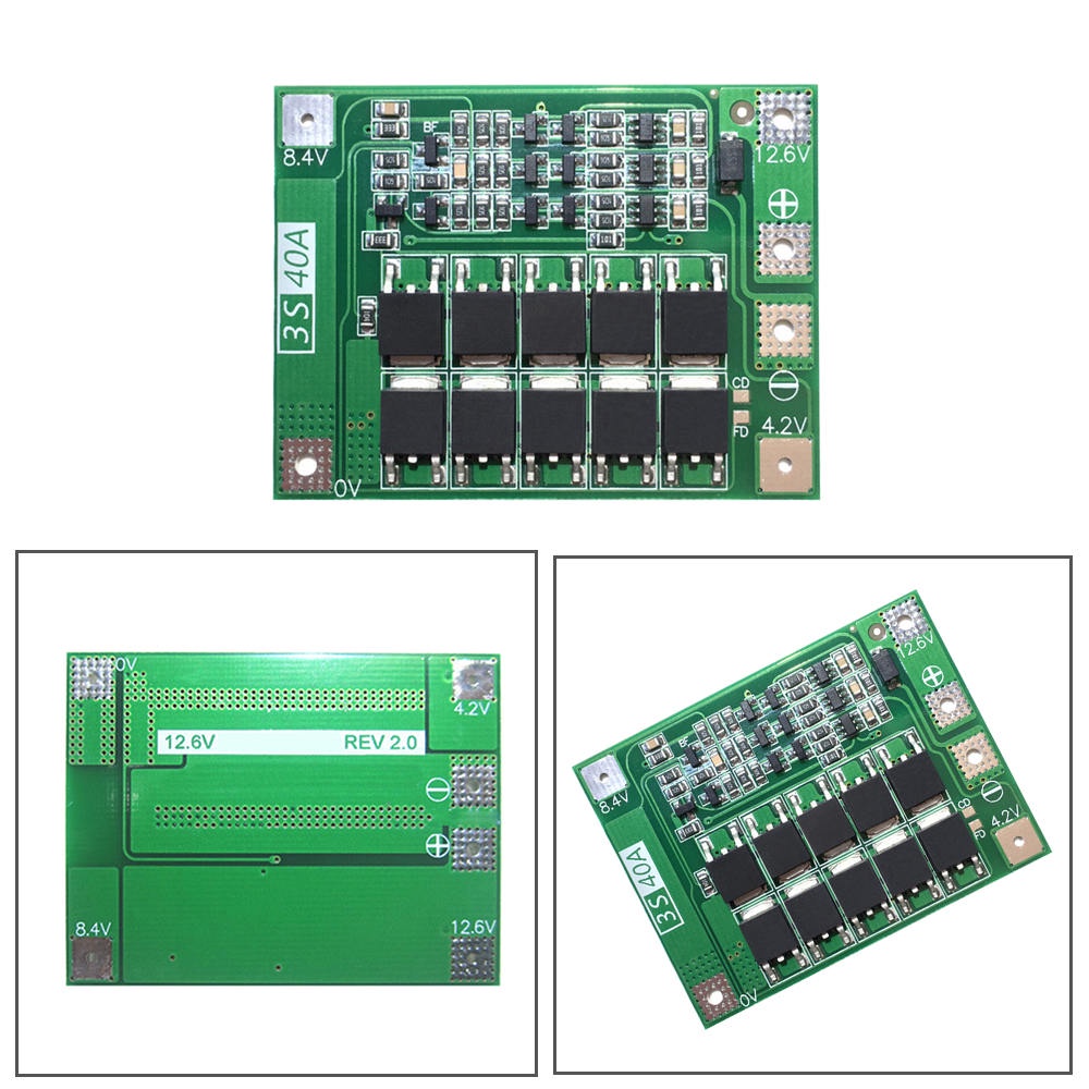 Pophouse Refaxi Lithium Battery Charger Board PCB BMS Cell 40A Kit 3S 12.6V 40A 18650