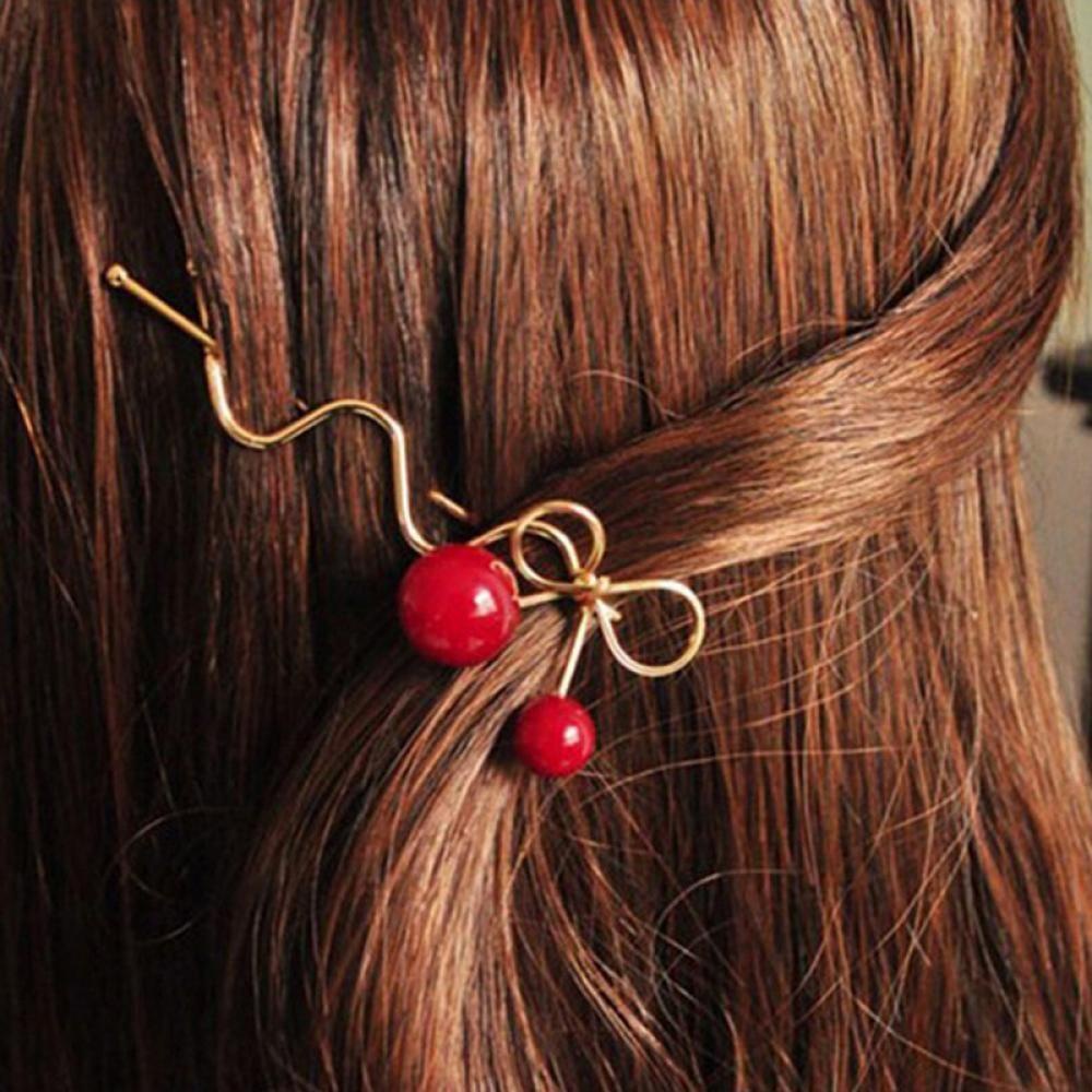 XIANTIN Kẹp Tóc Hình Quả Cherry Ngọt Ngào