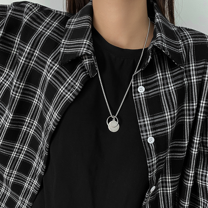 vòng cổ Thép Titan Mặt Dĩa Thời Trang Cá Tính