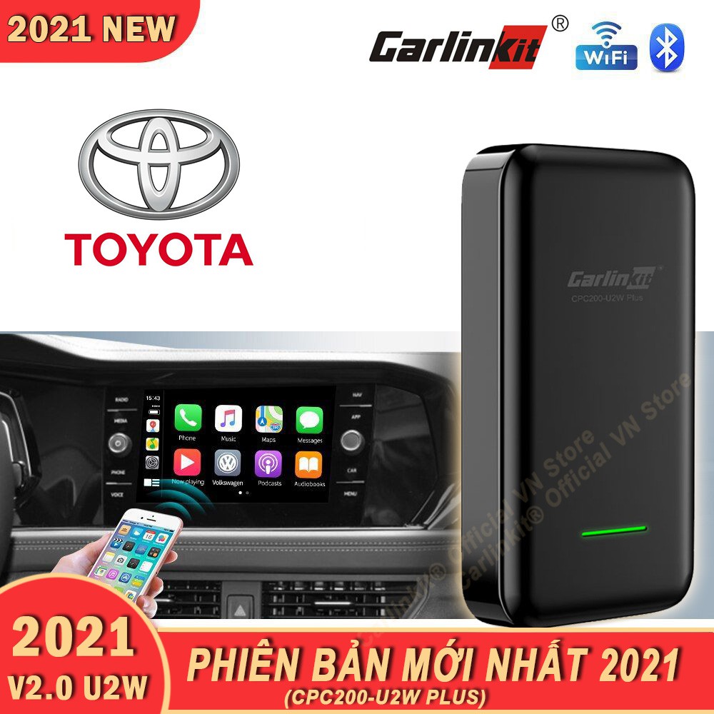 Toyota - Carlinkit 3.0 U2W Plus (2021 NEW) -Bộ Adapter chuyển đổi Apple Carplay có dây sang Apple Carplay không dây
