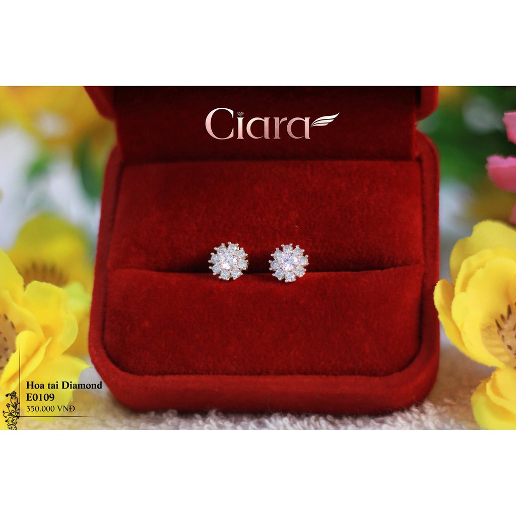Bông tai bạc 925 kim cương cao cấp