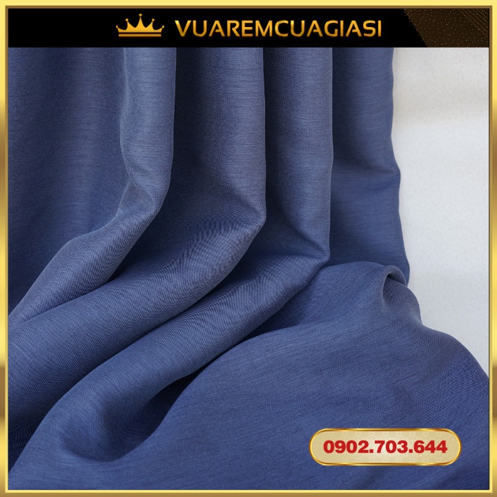 Rèm cửa dán tường vải Nhật Xanh Blue dành trang cửa sổ, trang trí decor cửa phòng ngủ,phòng khách JP04