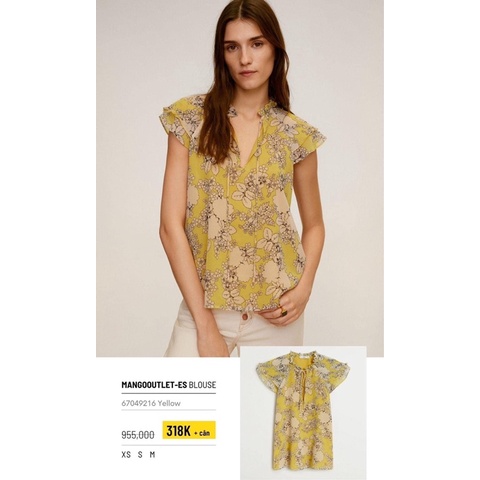 Áo kiểu nữ Mango| Hàng hiệu vợt sale