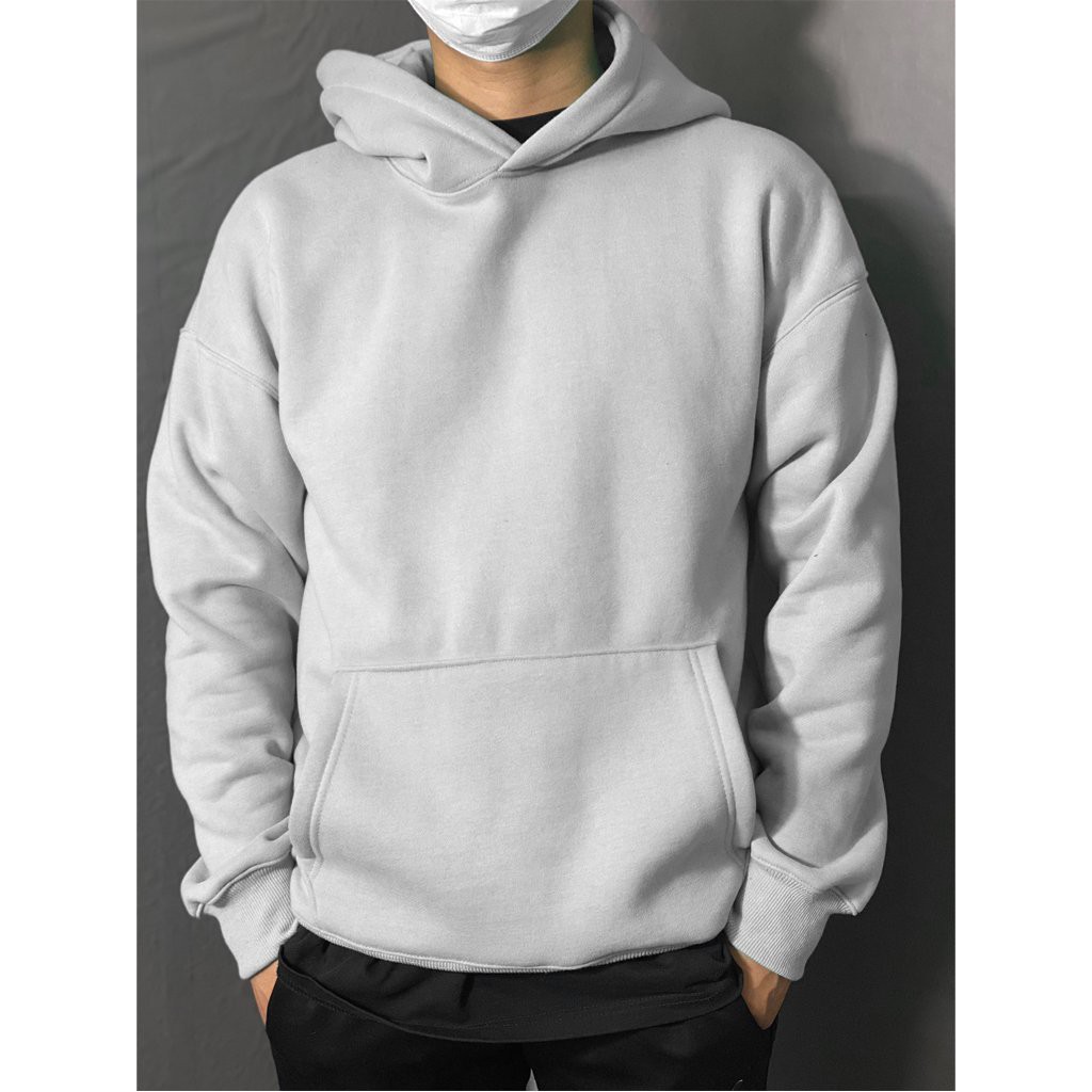 Áo Hoodie trơn Unisex đôi form rộng nam nữ vải Nỉ Bông | BigBuy360 - bigbuy360.vn