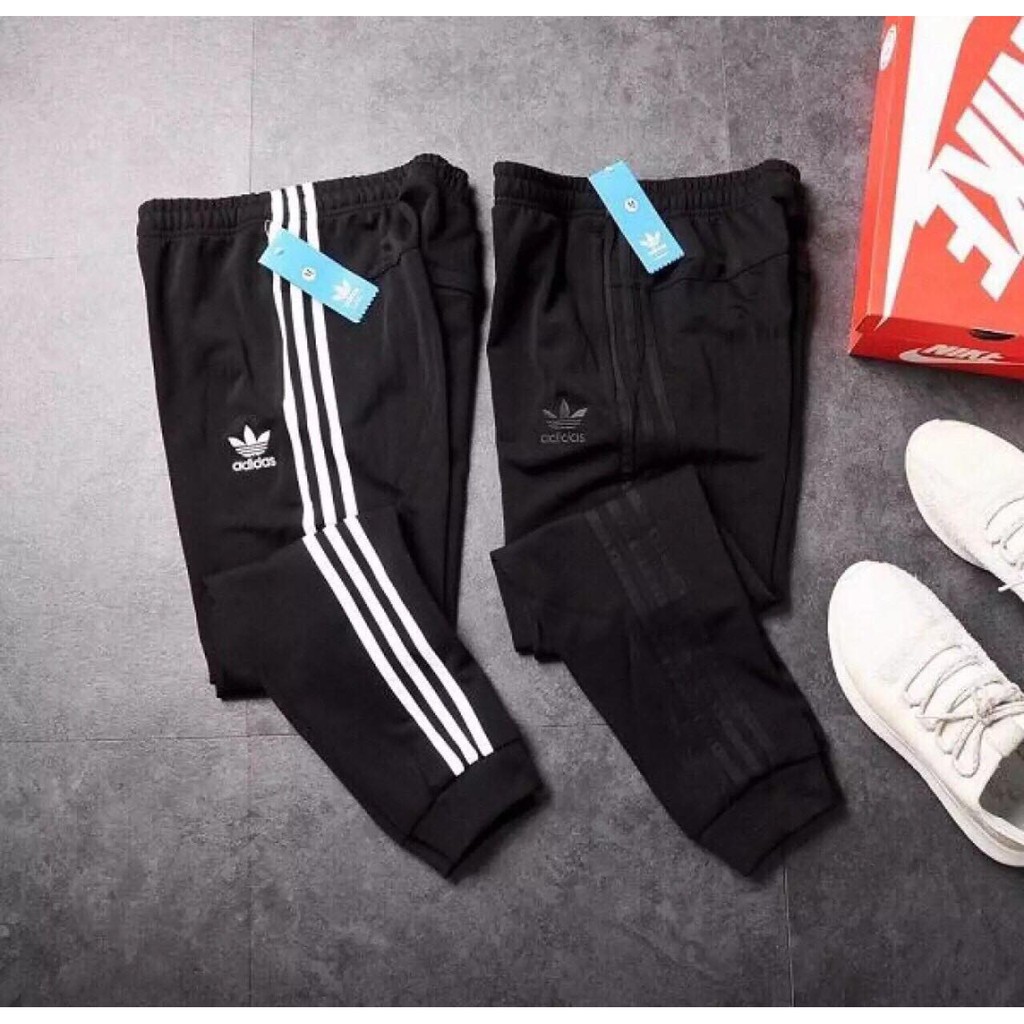 Quần Adidas Jogger thể thao nam nữ xuất dư 3 sọc đen,3 sọc trắng,xanh ngọc,xanh than, xám VNXK xịn